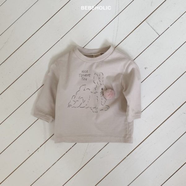 小兔子毛茸茸尾巴長袖上衣 Bebe holic,童裝,男寶穿搭,韓國童裝,桃園童裝,韓系,寶寶衣服推薦,好看寶寶衣服,超好買童裝店,親子裝,彌月禮,寶寶,待產包