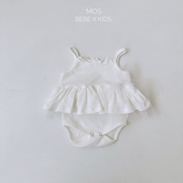 現貨 Bebe-卷邊層次舞裙包屁衣 姊妹裝 