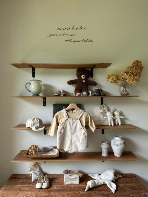 經典燈芯絨鈕扣吊帶褲 帽子另售 