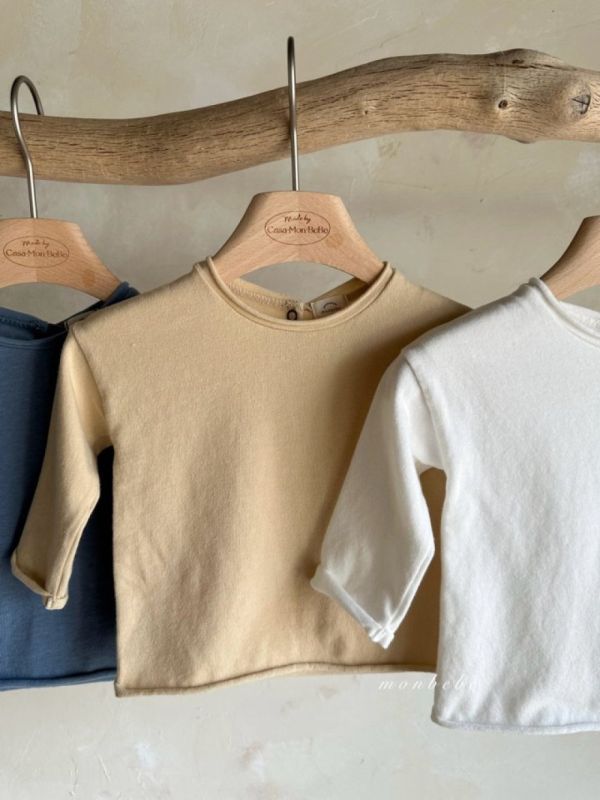 純色簡約長袖上衣 