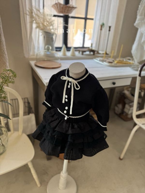 蓬蓬蕾絲花邊層次短裙 