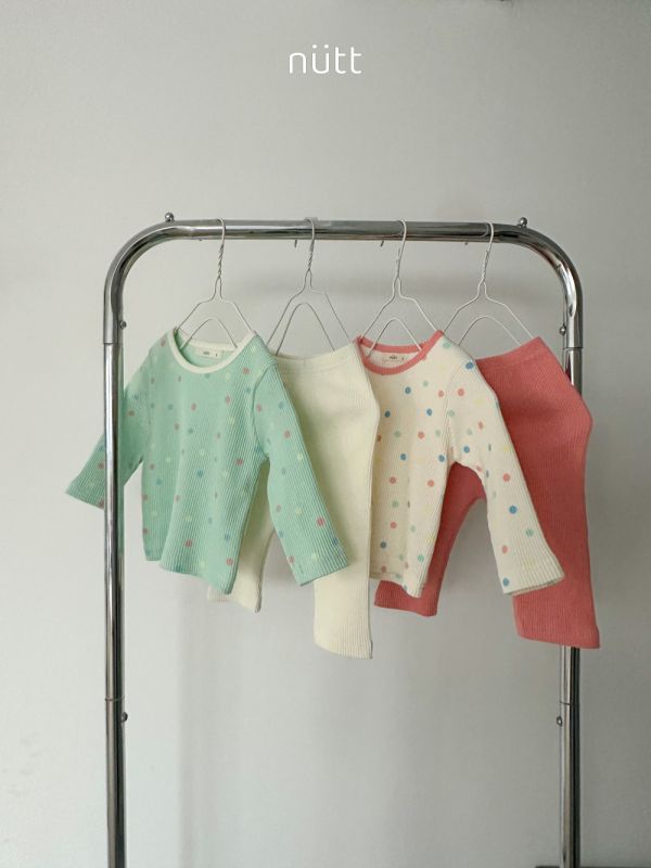 點點羅紋家居服 長袖上衣+長褲 