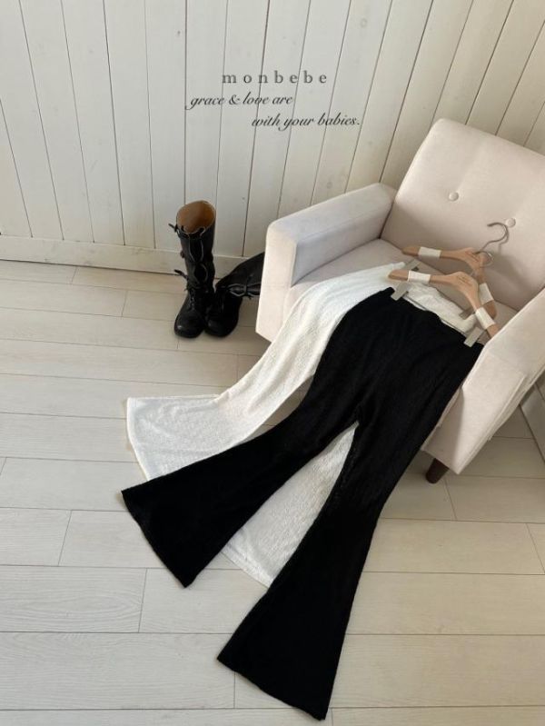 母女系列 春季薄款版型好看喇叭褲 