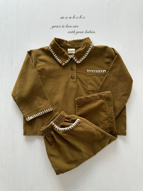 路易斯法式考邊棉褲 