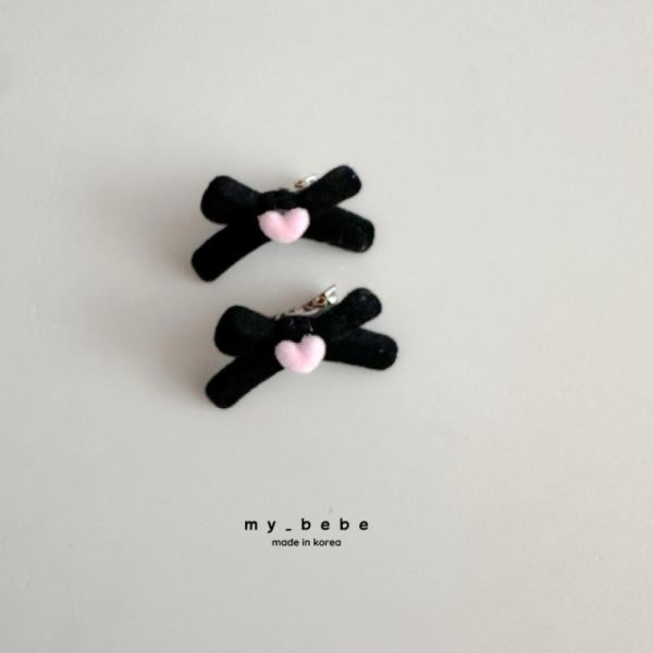 韓國手工髮飾 迷你髮帶愛心髮夾頭飾 （一組2入） 