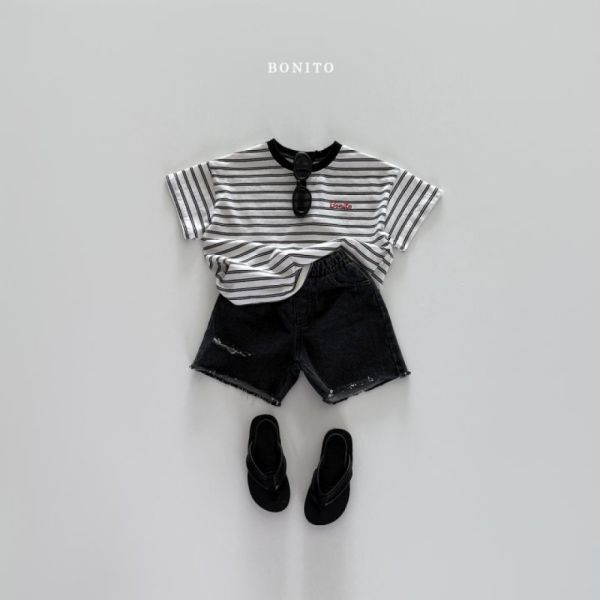 親子系列 Bonito條紋圓領T 