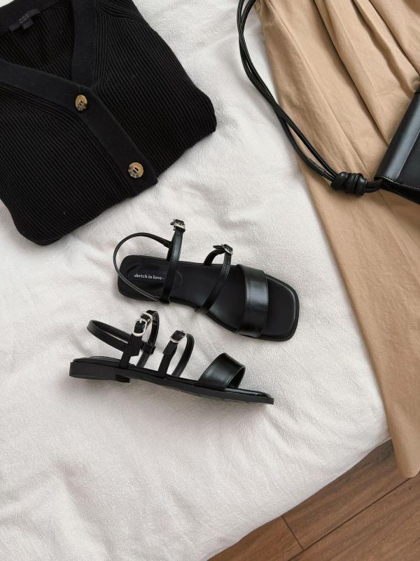 夏季新款 一字帶涼鞋 韓國女鞋代購,東大門,sketch in love korea