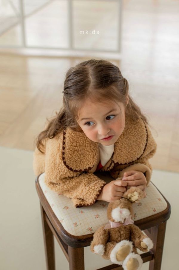 焦糖瑪奇朵羔羊絨質感大衣 