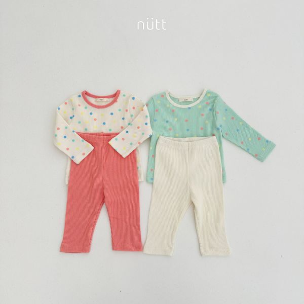 點點羅紋家居服 長袖上衣+長褲 