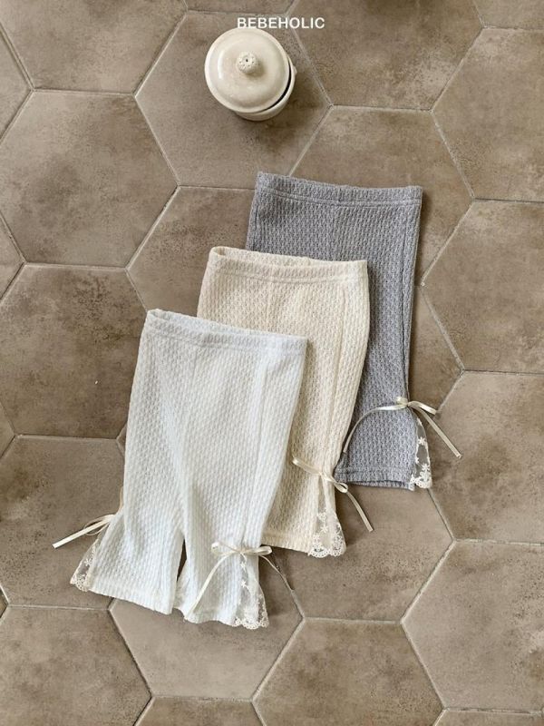 蝴蝶結柔軟蕾絲小花褲 童裝,Bebe holic Korea,Bebe holic童裝