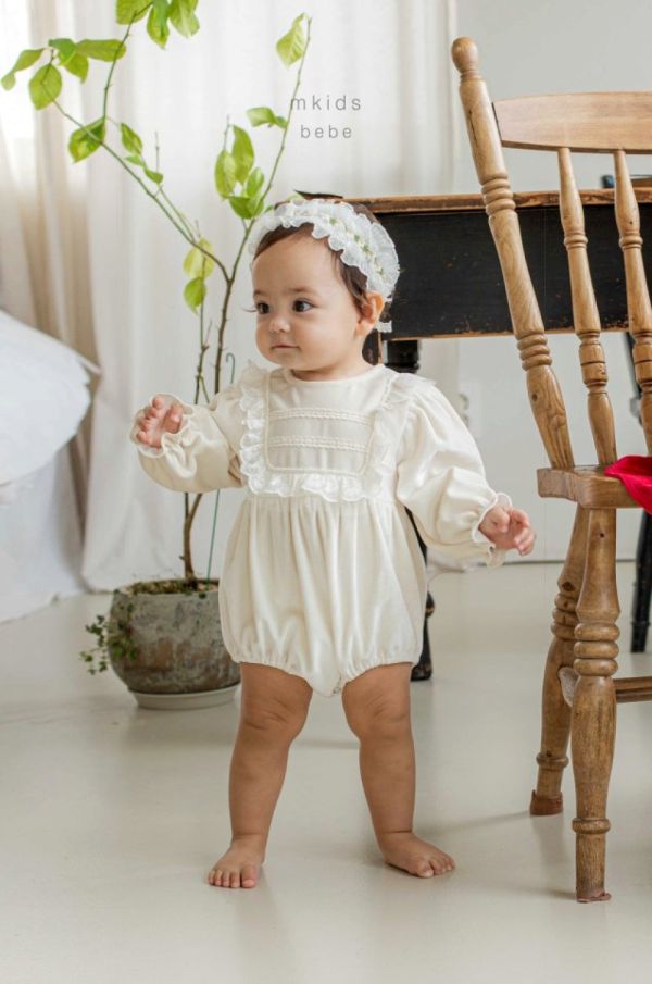 溫柔絲絨法式包屁衣 