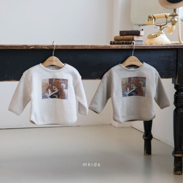 泰迪熊印花休閒長袖上衣 