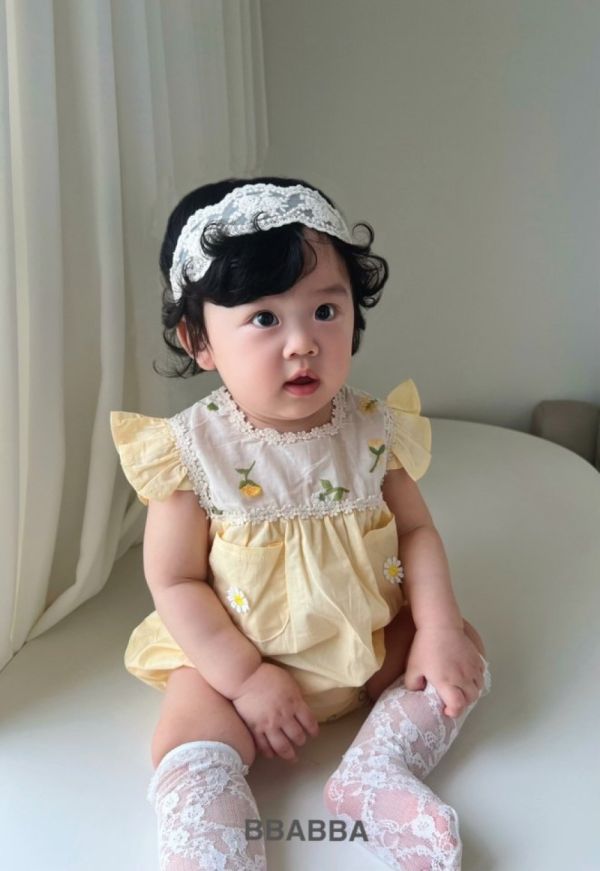 卡哇伊小花口袋包屁衣 姊妹裝 