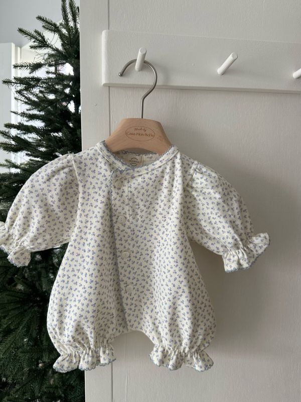 小碎花純棉寶寶連身裝 Monbebe Korea,monbebe,laurababy,laurabebe,小仙女童裝,童裝代購,仙女媽咪衣櫥,蘿菈衣櫥