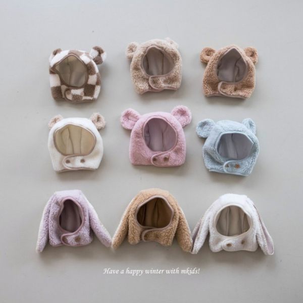 可愛熊寶寶毛茸帽 小熊頭套