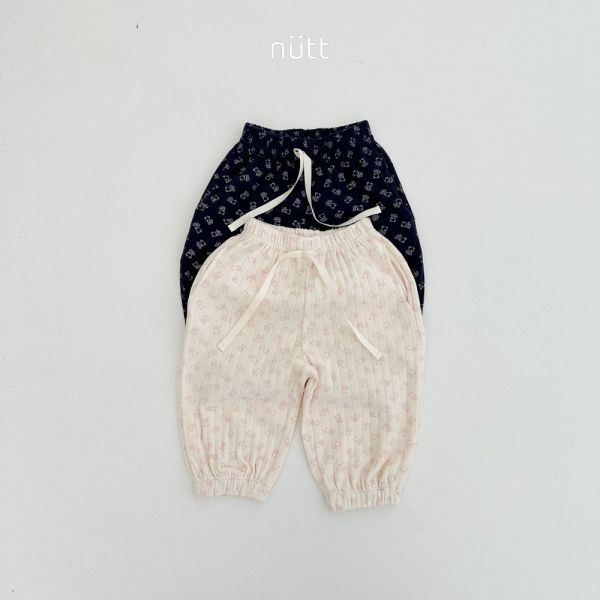 滿版熊熊印花束口棉褲 