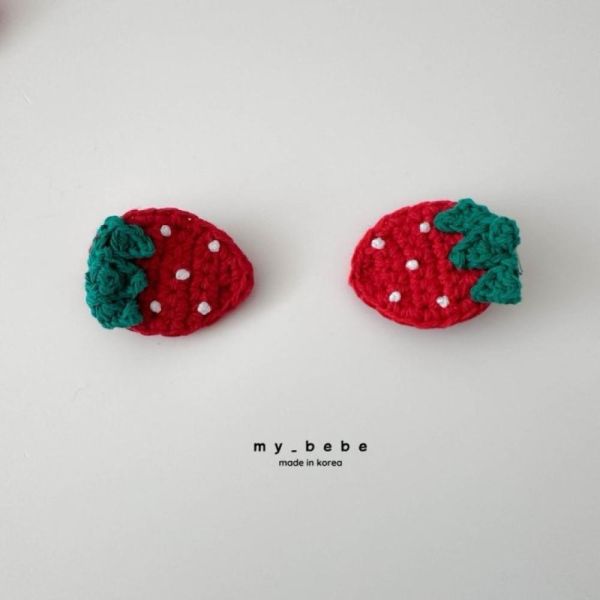 草莓髮夾（2入） 