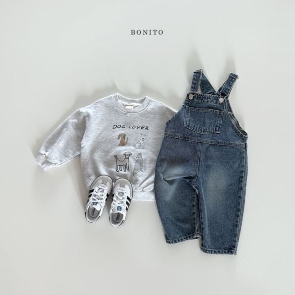 百搭牛仔碎花背帶褲 