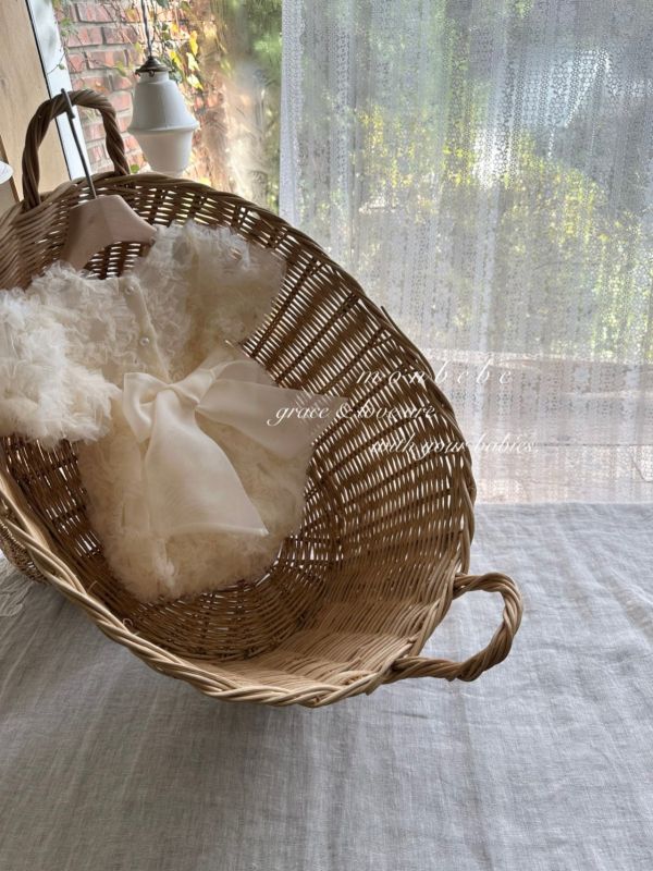 Blanchacha 珊瑚高質感蝴蝶結寶寶連身服 