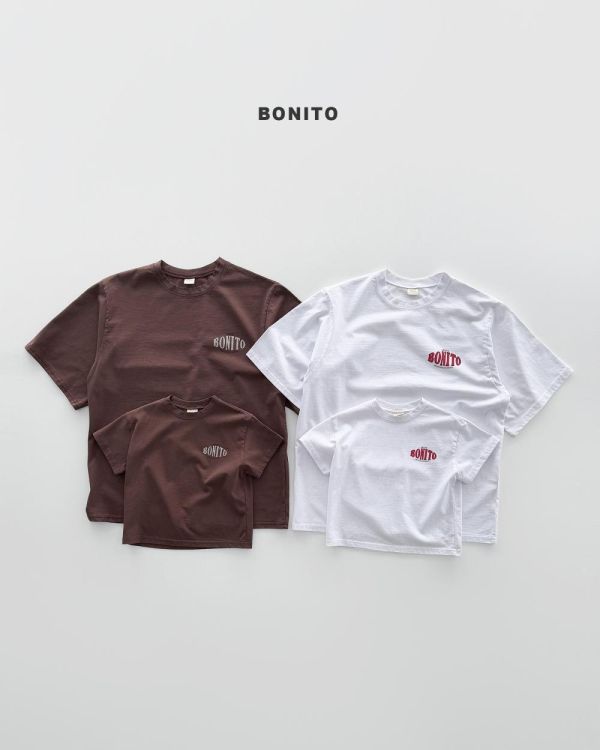 親子裝系列 Bonito 美式小Logo短袖上衣 韓國親子裝推薦
