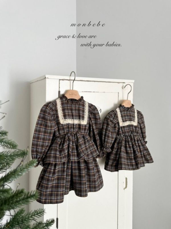 女寶款 法式格紋洋裝 