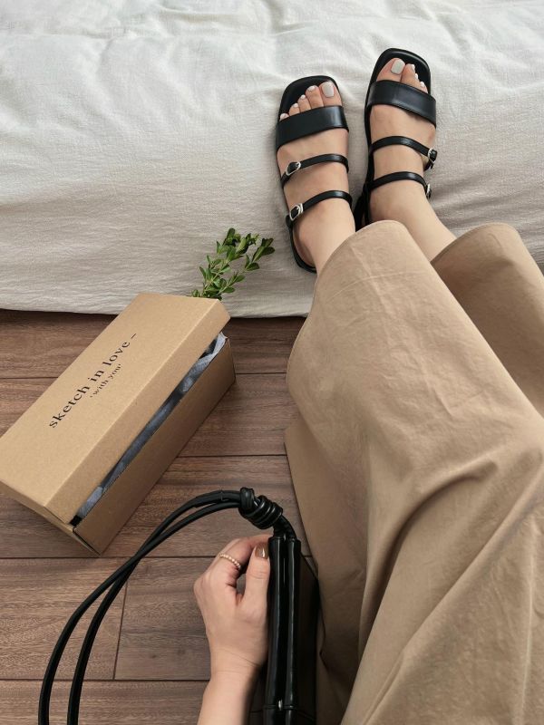 夏季新款 一字帶涼鞋 韓國女鞋代購,東大門,sketch in love korea