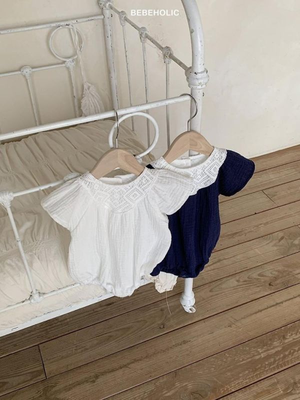 波林小清新幾何連身裝 Bebe holic Korea,韓國童裝,韓國Bebe holic,奶茶系寶寶,女寶穿搭