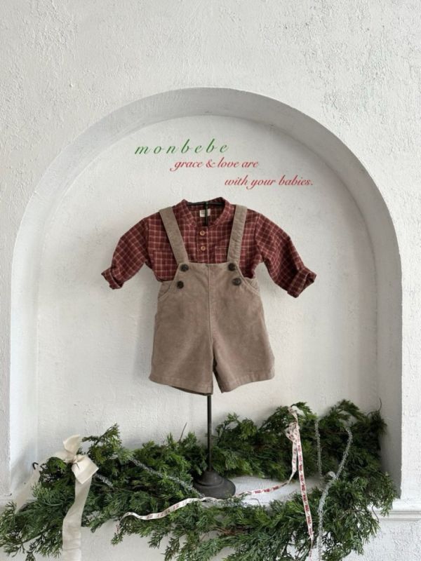 小童款 英式格紋小立領襯衫 