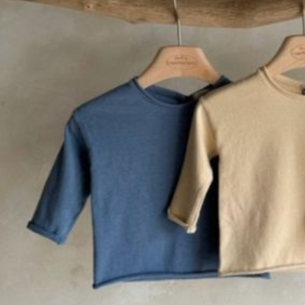 純色簡約長袖上衣 