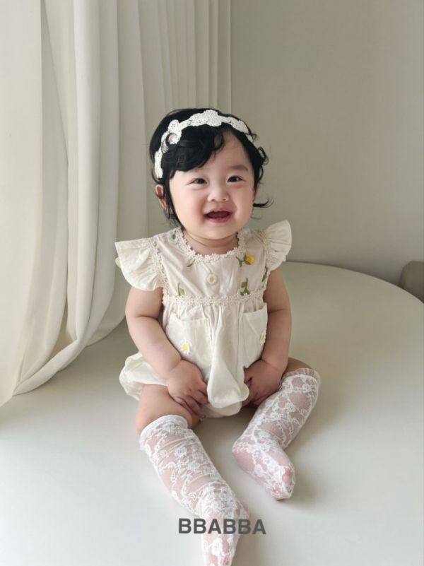 卡哇伊小花口袋包屁衣 姊妹裝 