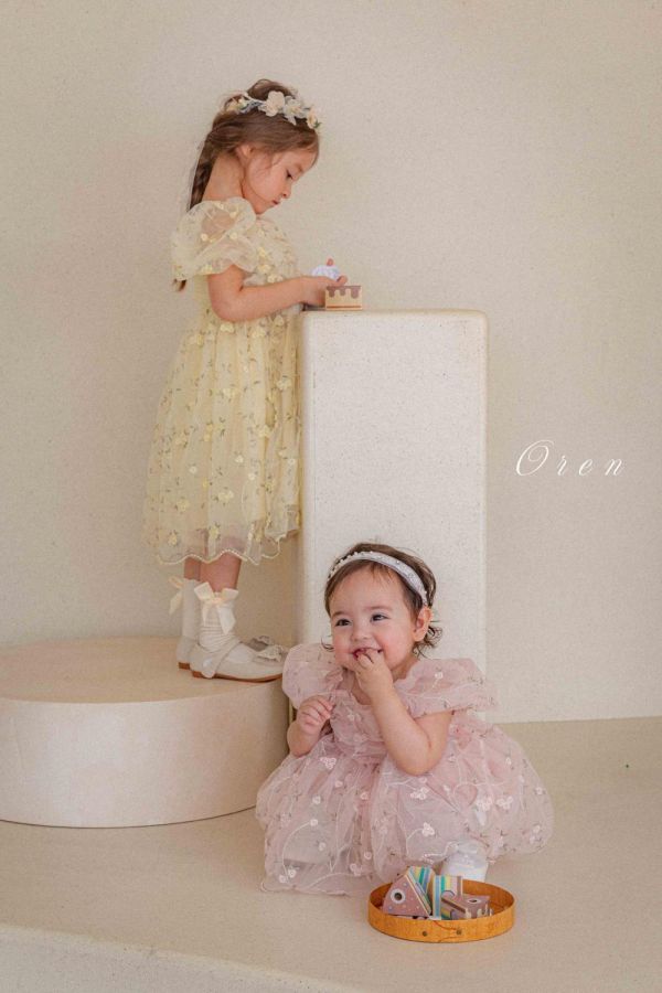 生日派對推薦 童話公主玫瑰刺繡質感紗裙 