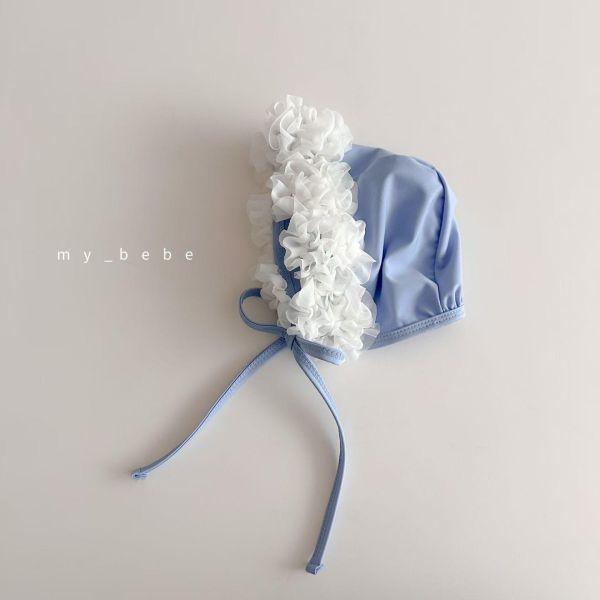 夏日朵朵花超可愛綁繩泳帽 