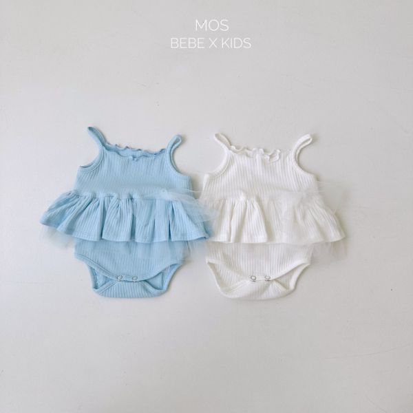 現貨 Bebe-卷邊層次舞裙包屁衣 姊妹裝 