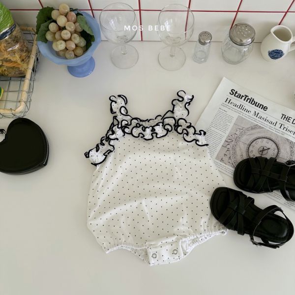 捲邊點點寶寶包屁衣 姊妹裝 