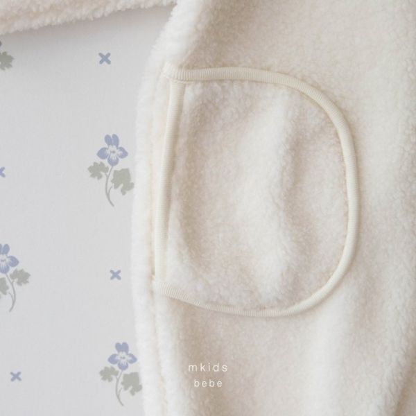 暖呼呼的寶寶拉鏈刷毛包屁衣 帽子另售 