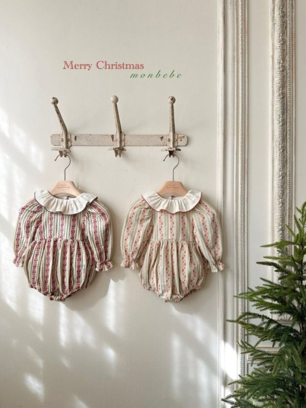 女寶款 南法田園風碎花紋理連身衣 姊妹裝 