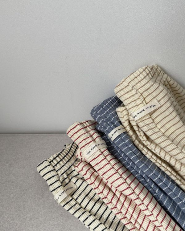 橫紋百搭基本款棉褲 