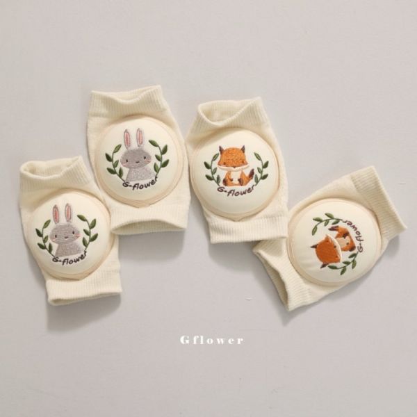 現貨 刺繡小兔子小狐狸透氣網狀可愛護膝 