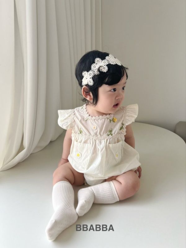 卡哇伊小花口袋包屁衣 姊妹裝 