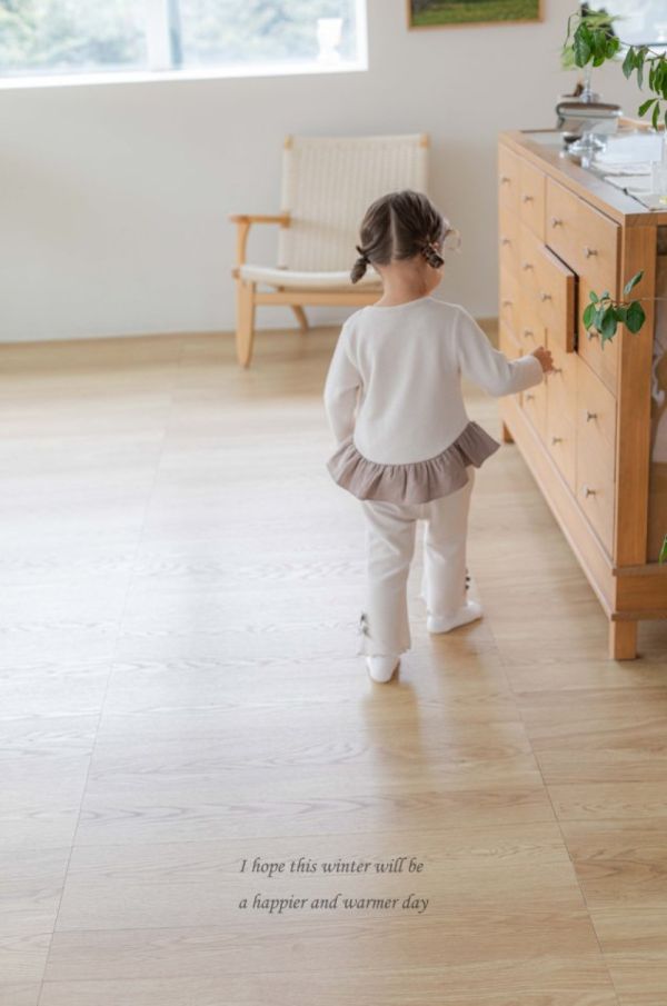 愛麗絲雙蝴蝶結棉質喇叭褲 