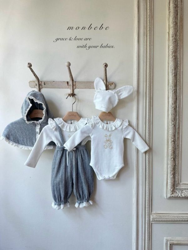 復古蕾絲邊燈籠吊帶褲 