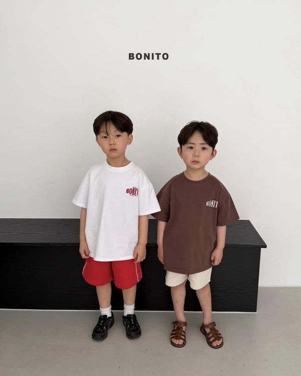 親子裝系列 Bonito 美式小Logo短袖上衣 韓國親子裝推薦