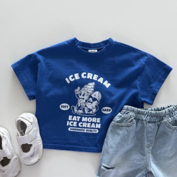 ICE CREAM 印花短袖T 
