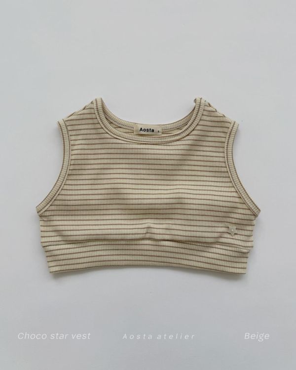 橫紋基本款短版百搭小背心 