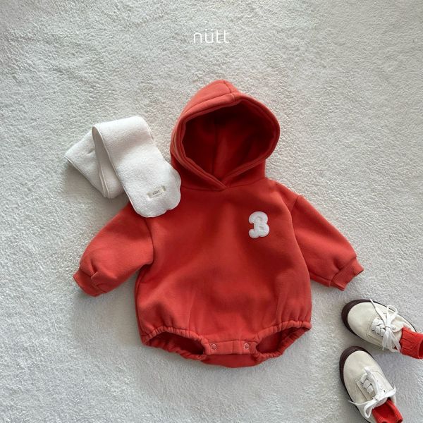 Dori連帽圍巾套裝 寶寶冬裝,帽T,橙色童裝