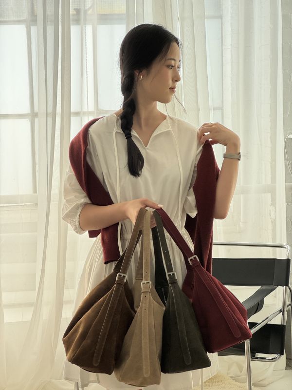 Arden Bag 單肩牛皮絨面革(附小包) 