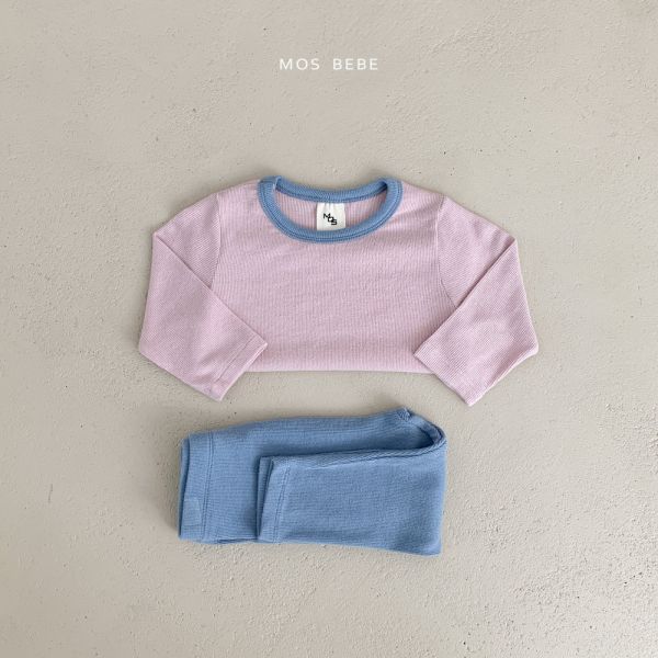 柔和的顏色居家服套裝 mosbebe korea,韓國童裝,童裝推薦