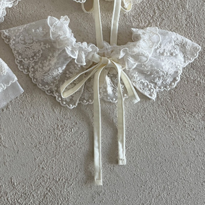 蕾絲綁帶領片 小物佩飾 