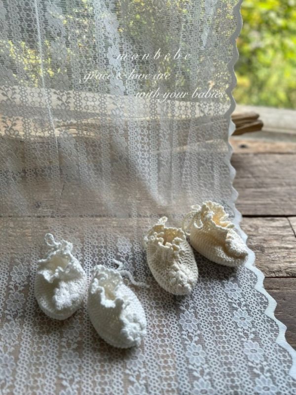 手鉤蕾絲小花手套/襪套 Free(~6m) 