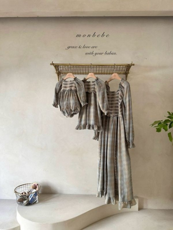 秋天的日落 親子系列寶寶包屁款 monbebe korea,韓國童裝,Monbebe,韓國Monbebe童裝